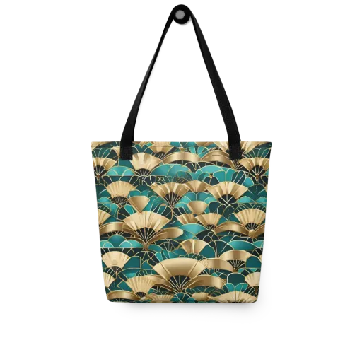 Gilded Fans on a Tote Bag