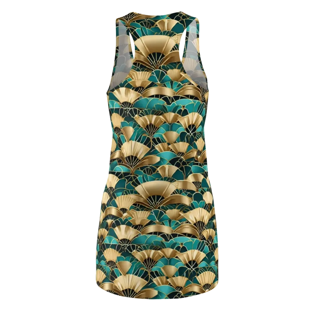 Gilded Fans on Racerback Dress — Back