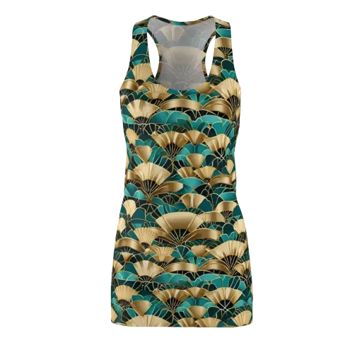 Gilded Fans on a Racerback Dress