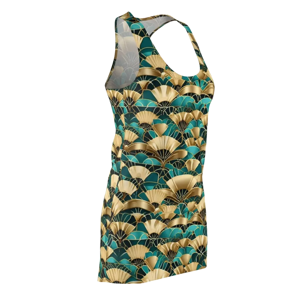 Gilded Fans on Racerback Dress — Front Side