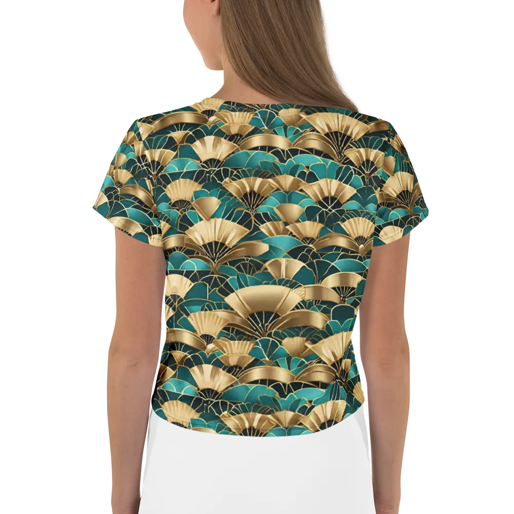 Gilded Fans on Crop Tee — Back