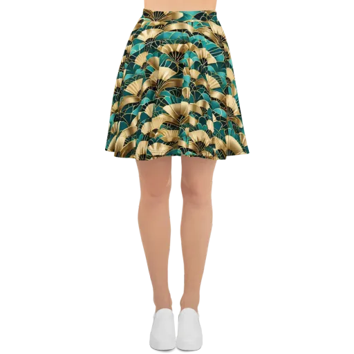 Gilded Fans on a Skater Skirt