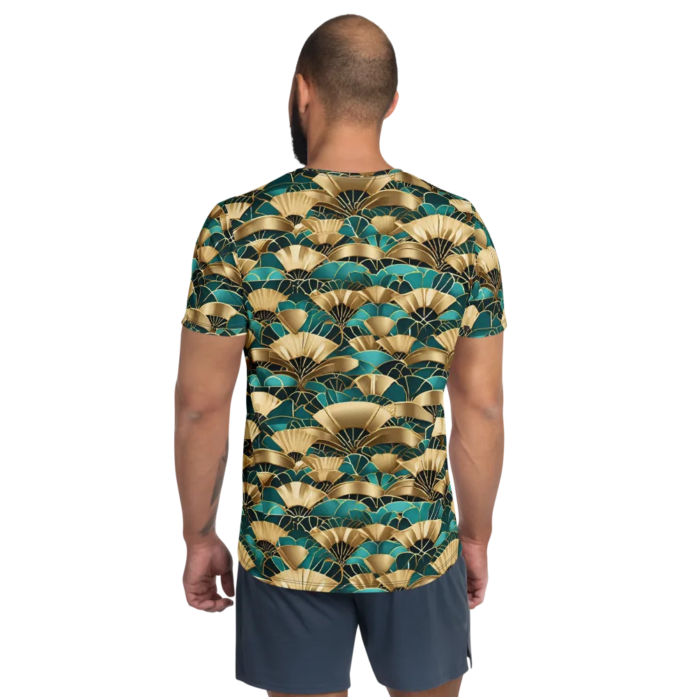 Gilded Fans on Men's Athletic T-Shirt — Back