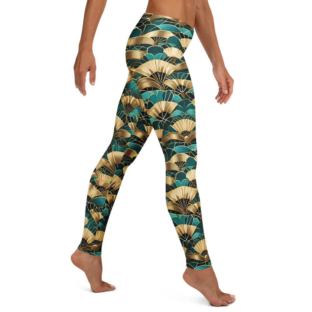 Gilded Fans on Leggings — Right