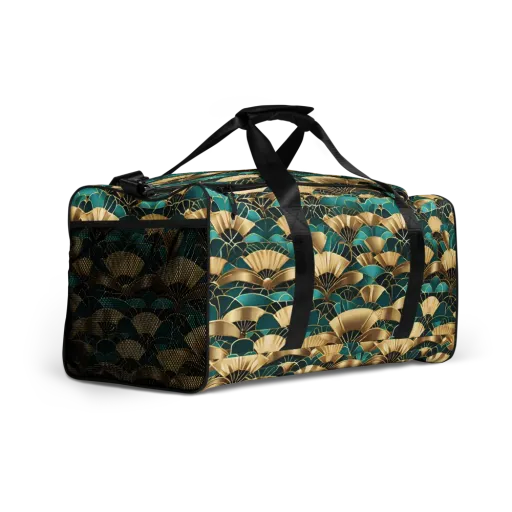 Gilded Fans on a Duffle Bag