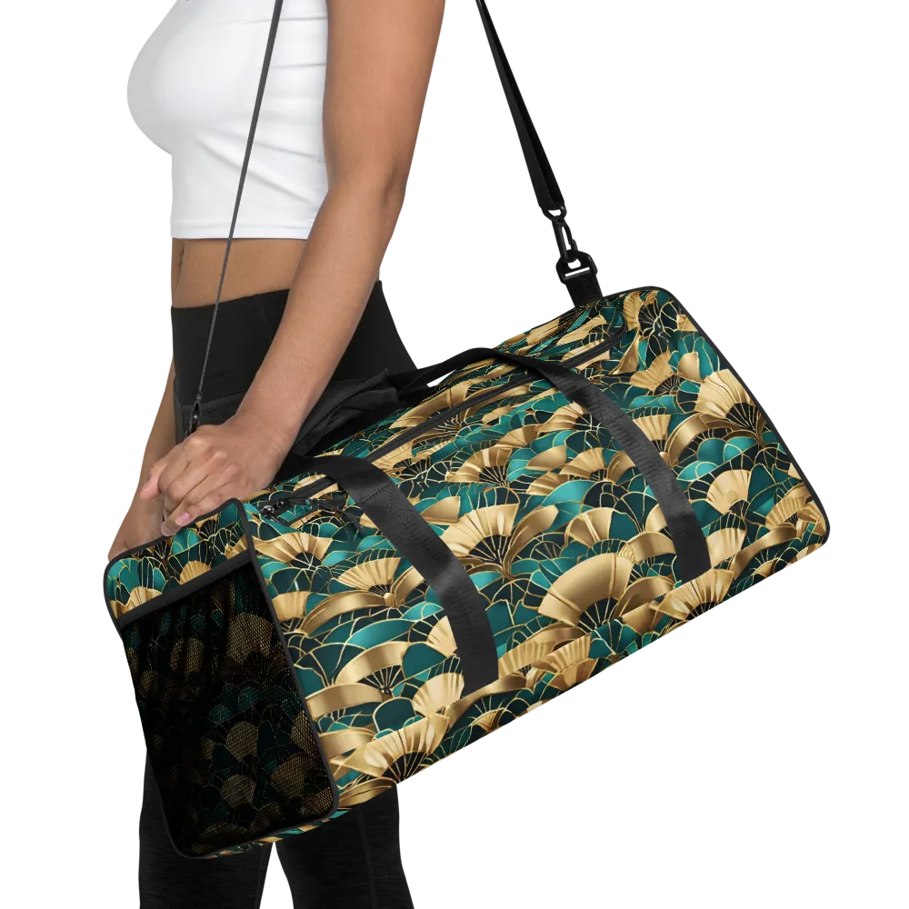 Gilded Fans on Duffle Bag — Front