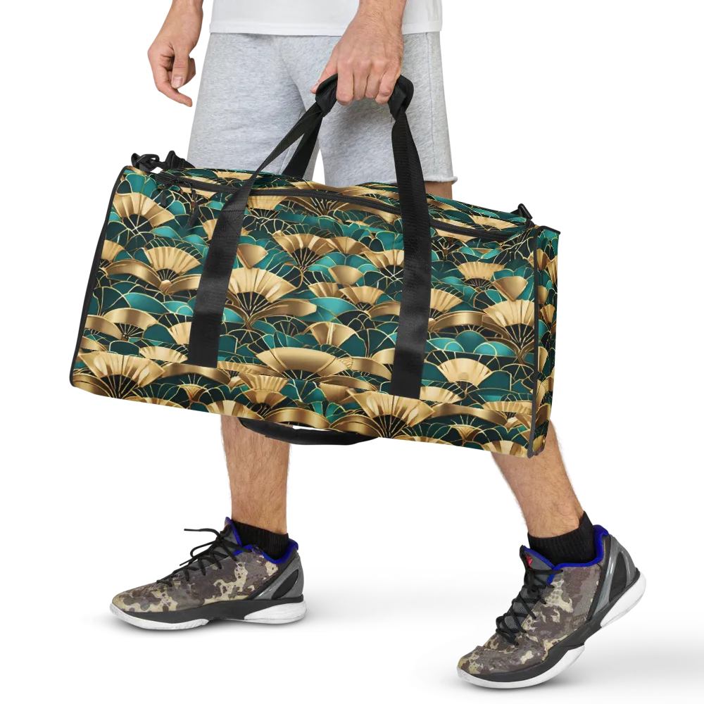 Gilded Fans on Duffle Bag — Front