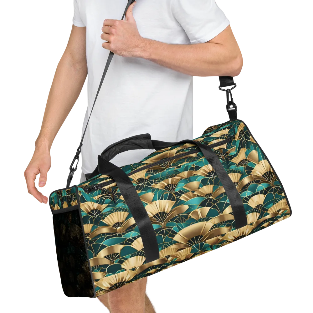 Gilded Fans on Duffle Bag — Right Front