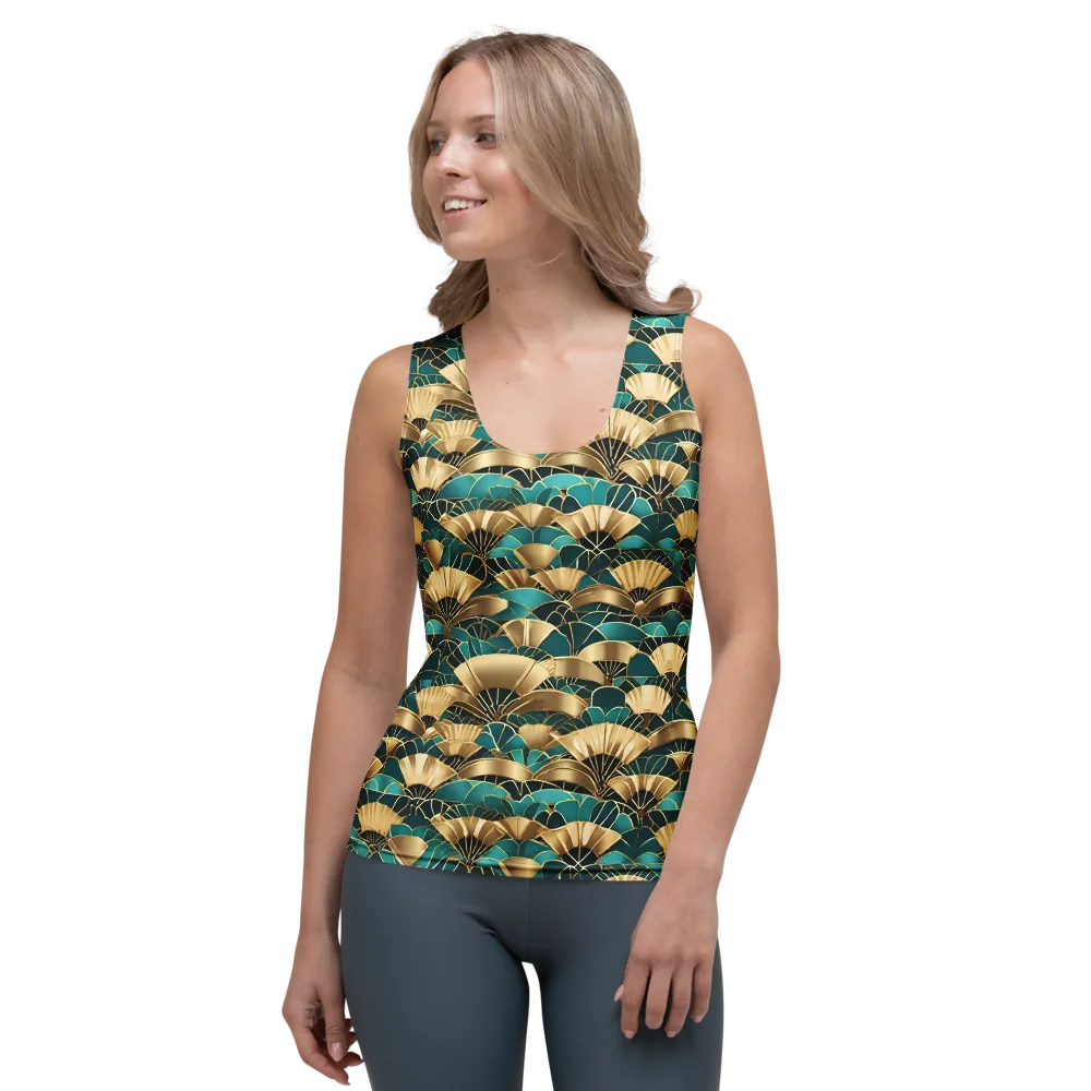 Gilded Fans on Women's Tank Top — Front