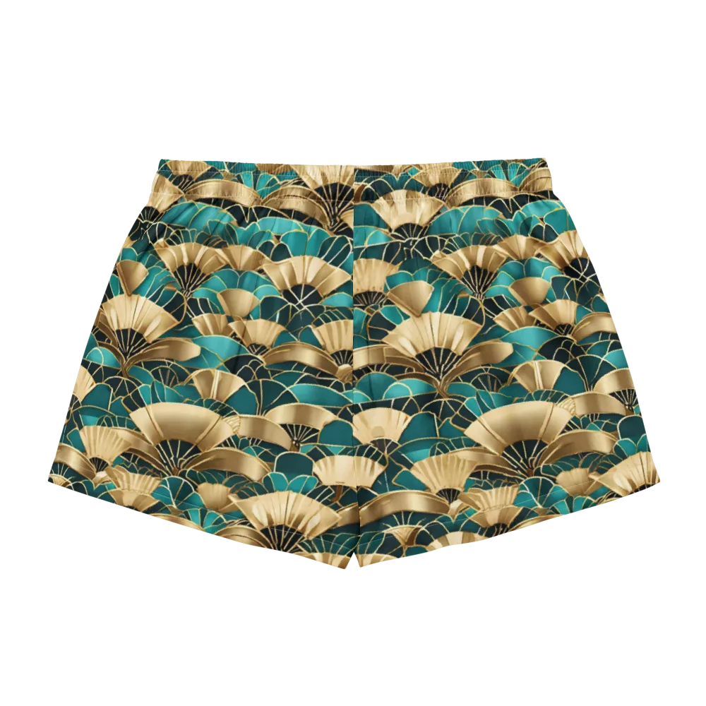 Gilded Fans on Women's Pajama Shorts — Back