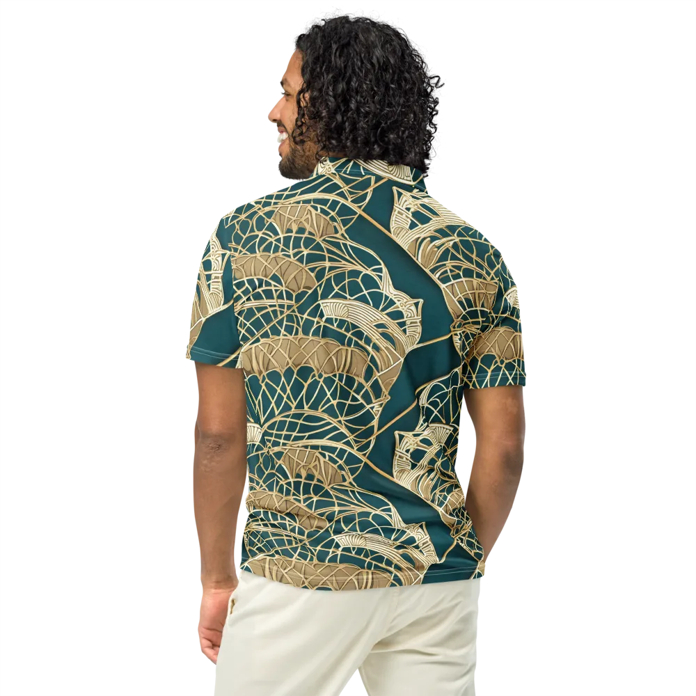 Venetian Canopy on Men's Slim Fit Polo Shirt — Back