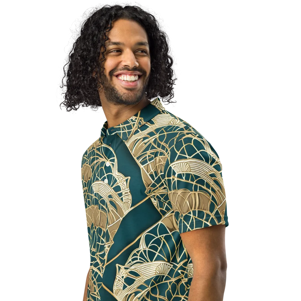 Venetian Canopy on Men's Slim Fit Polo Shirt — Left Front