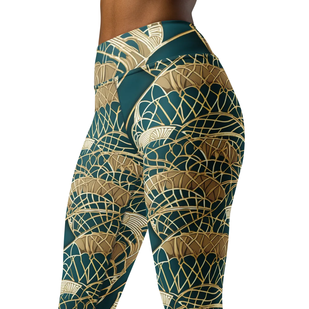 Venetian Canopy on Yoga Leggings — Left Front