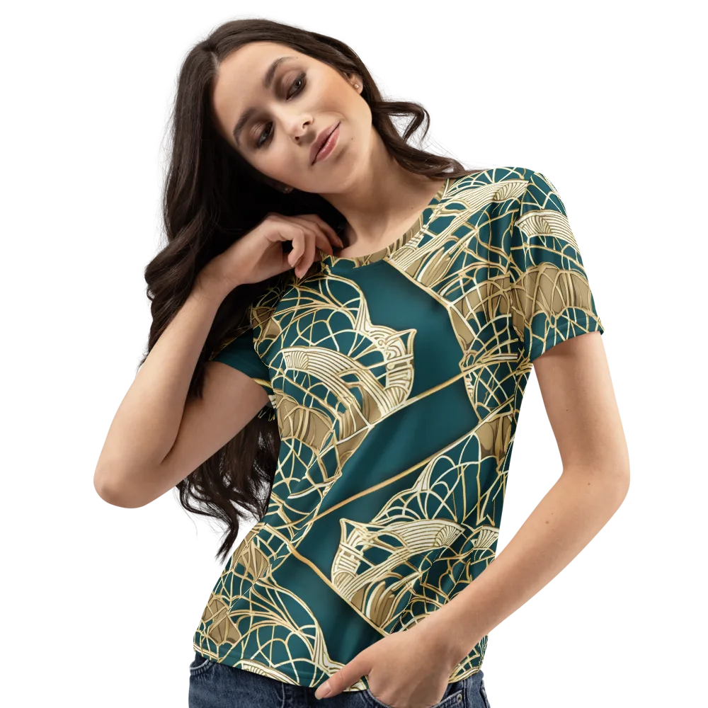 Venetian Canopy on Women's Crew Neck T-Shirt — Left Front