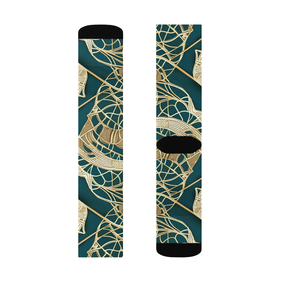 Venetian Canopy on Socks — Left Sock
