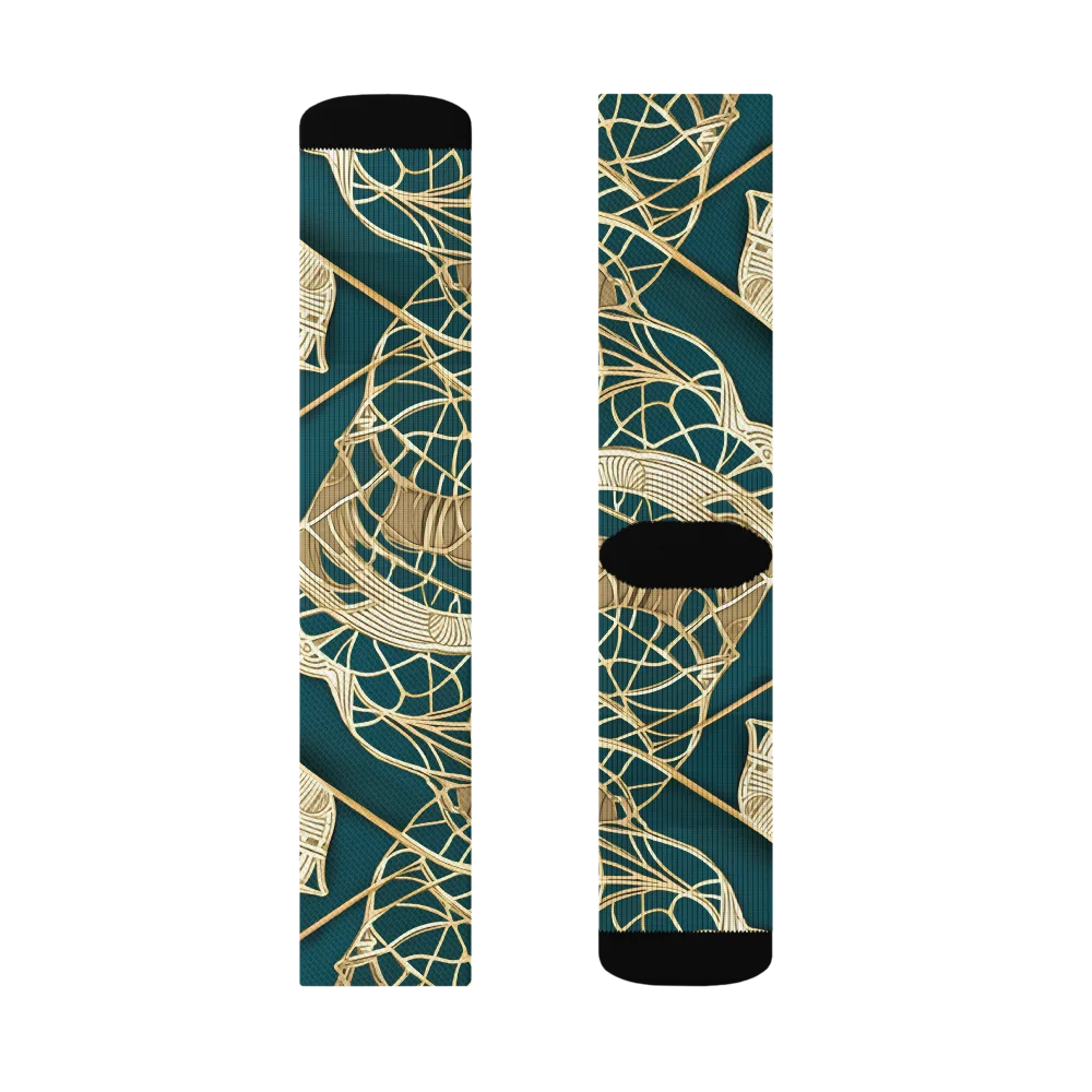 Venetian Canopy on Socks — Right Sock