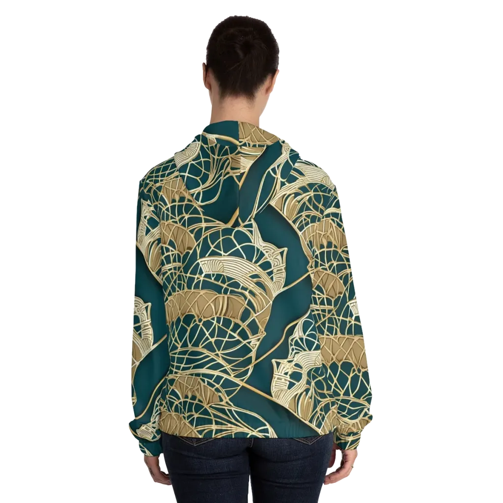 Venetian Canopy on Women's Full-Zip Hoodie — Back On Person