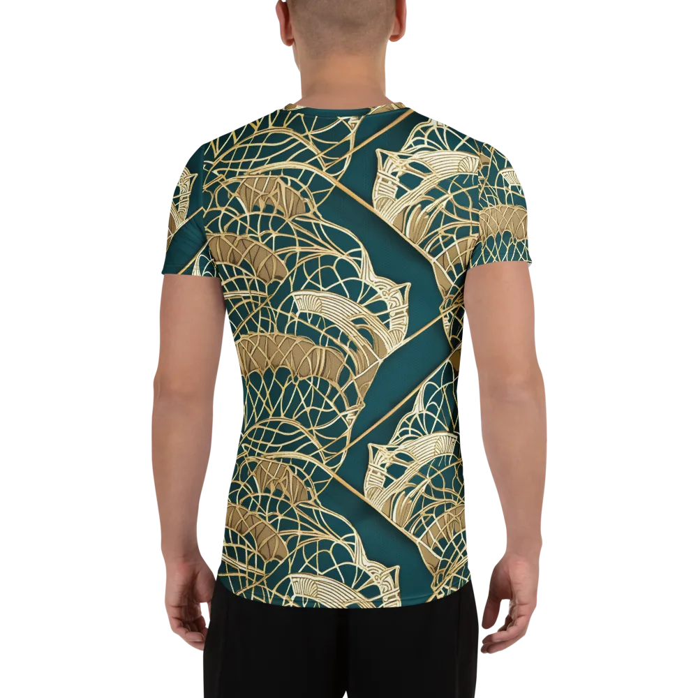 Venetian Canopy on Men's Athletic T-Shirt — Back