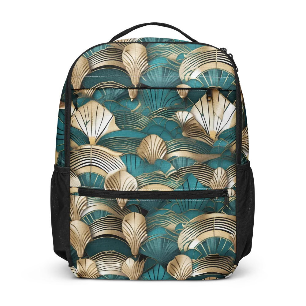 Gilded Fan Deco on Utility Backpack — Front