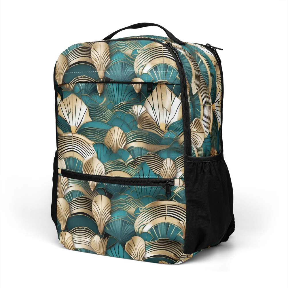 Gilded Fan Deco on Utility Backpack — Left Front