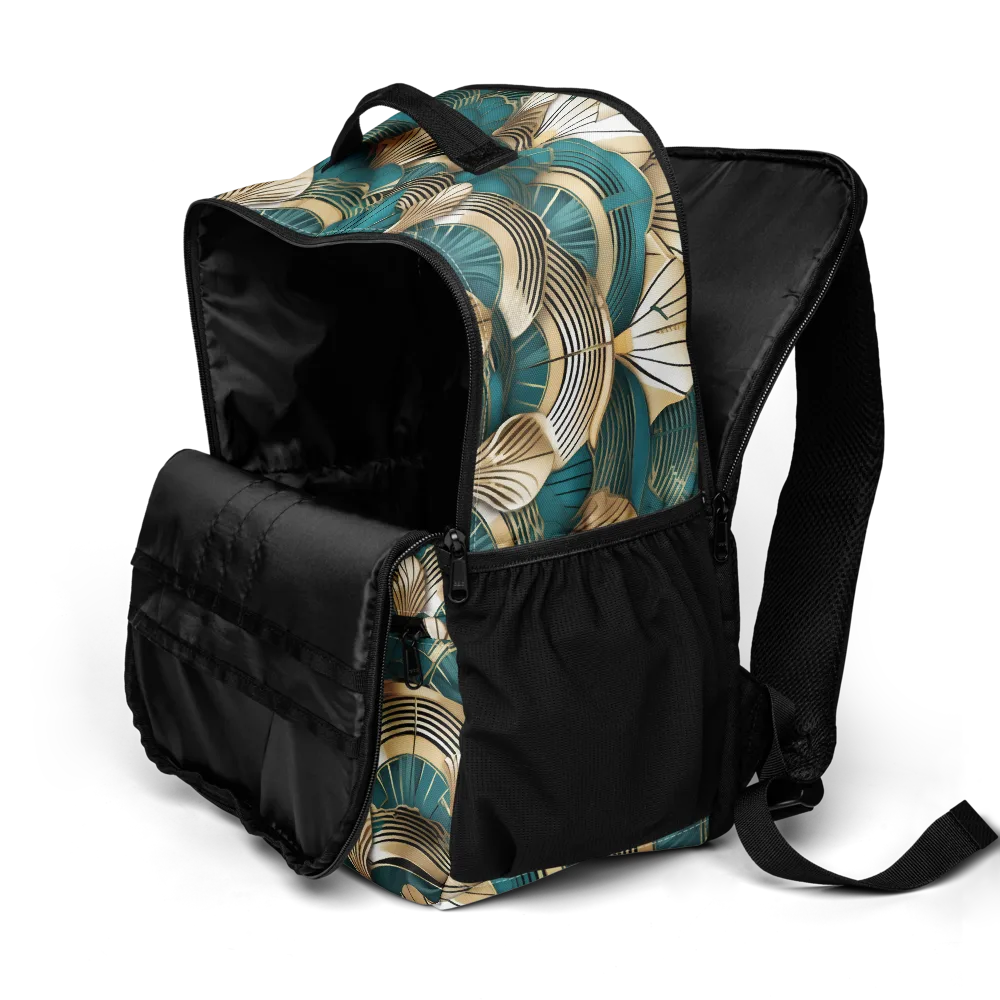 Gilded Fan Deco on Utility Backpack — Product details 2