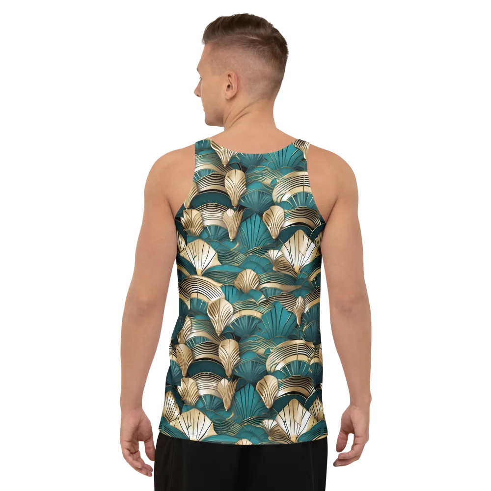 Gilded Fan Deco on Men's Tank Top — Back