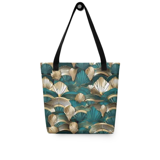 Gilded Fan Deco on a Tote Bag