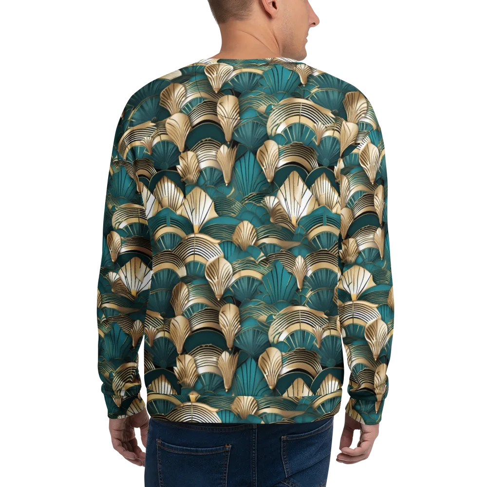 Gilded Fan Deco on Sweatshirt — Back
