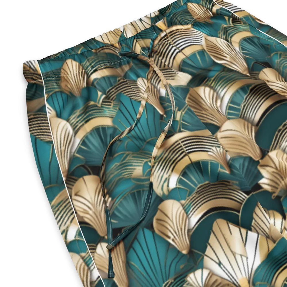 Gilded Fan Deco on Women's Pajama Pants — Product details