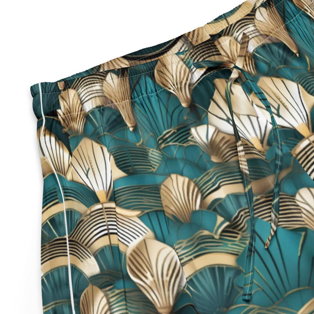 Gilded Fan Deco on Women's Pajama Shorts — Product details