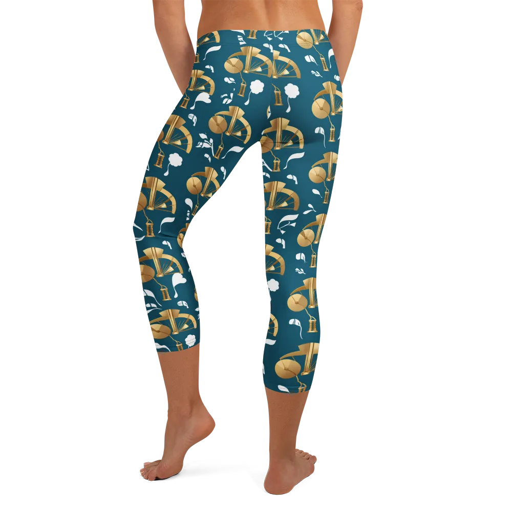 Gilded Soundscape on Capri Leggings — Back