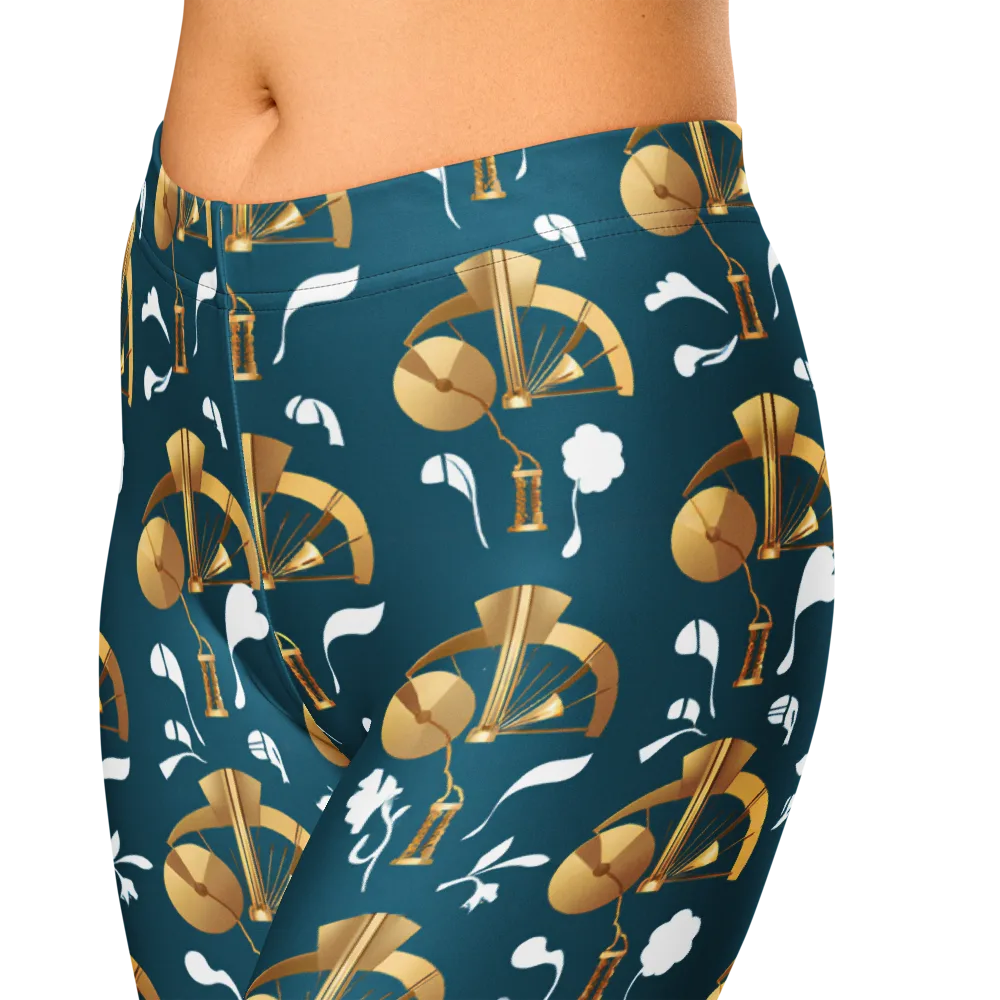 Gilded Soundscape on Capri Leggings — Zoomed-in