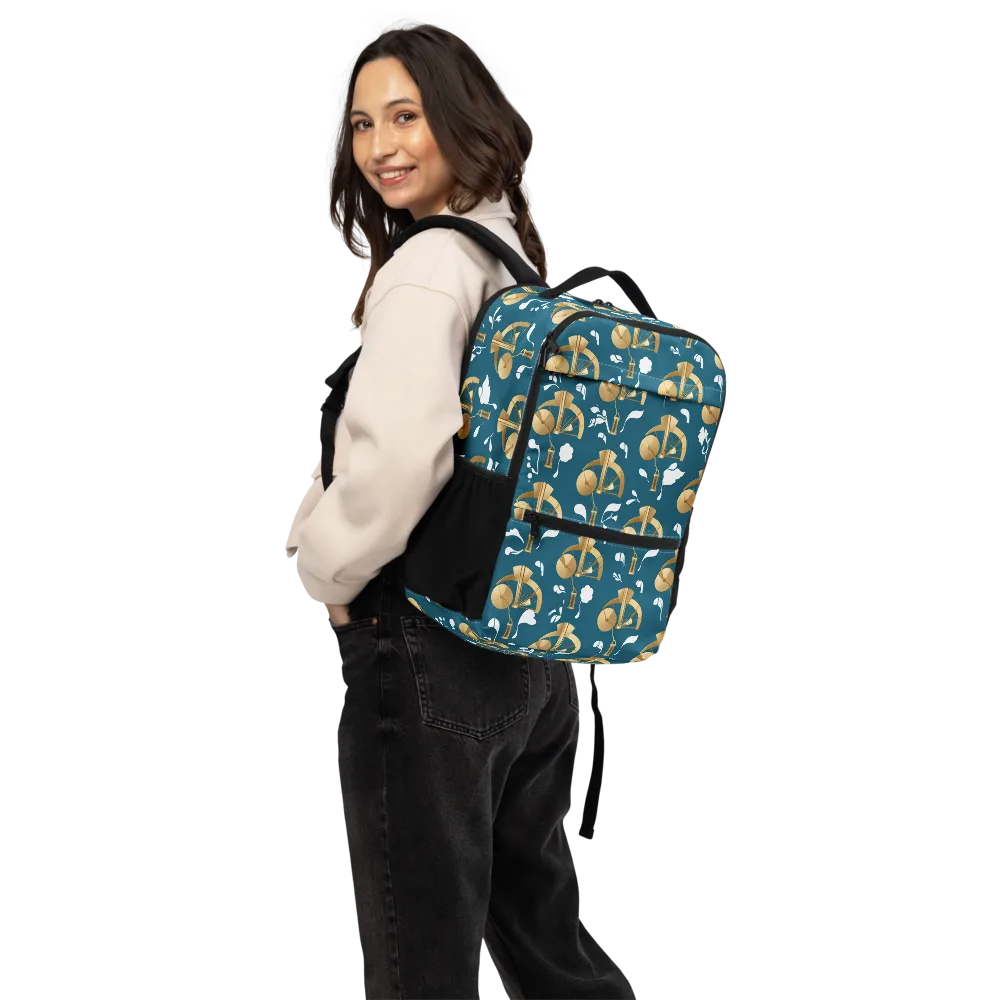 Gilded Soundscape on Utility Backpack — Back