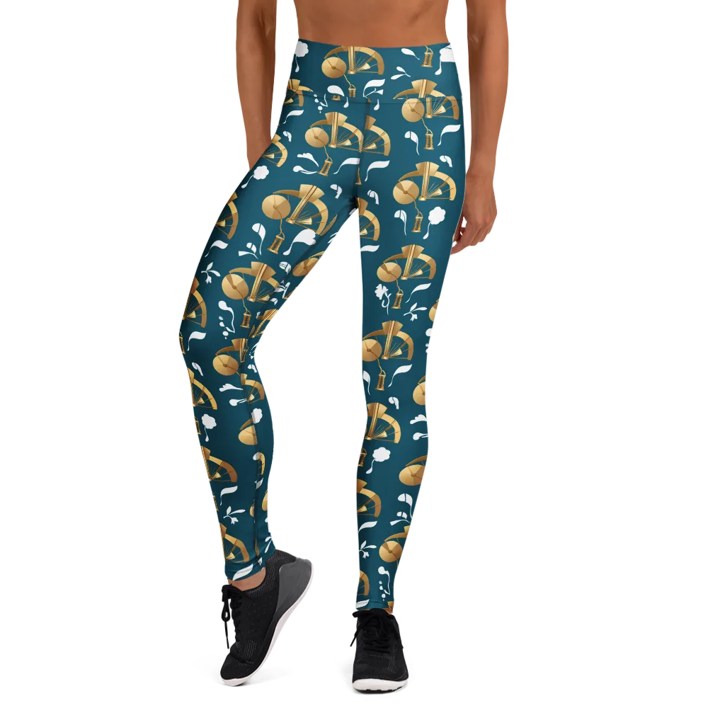 Gilded Soundscape on Yoga Leggings — Front