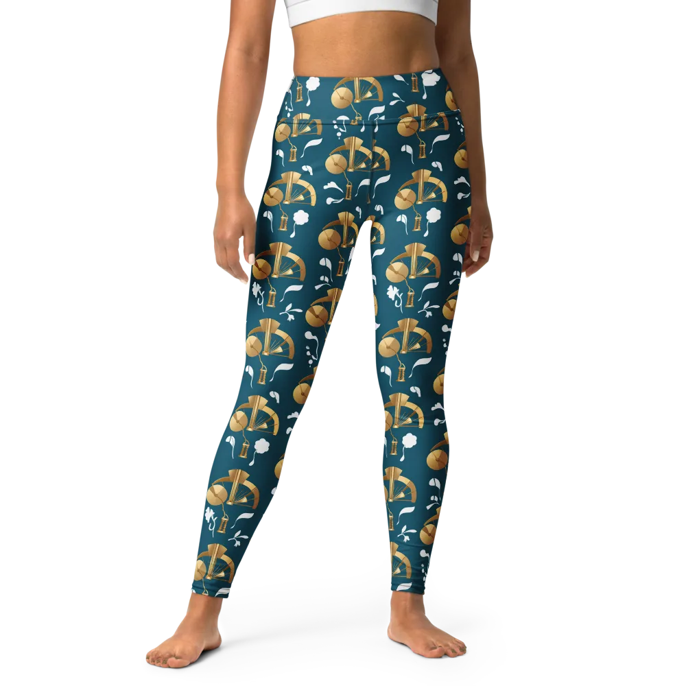 Gilded Soundscape on Yoga Leggings — Front