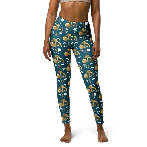 Gilded Soundscape on a Yoga Leggings