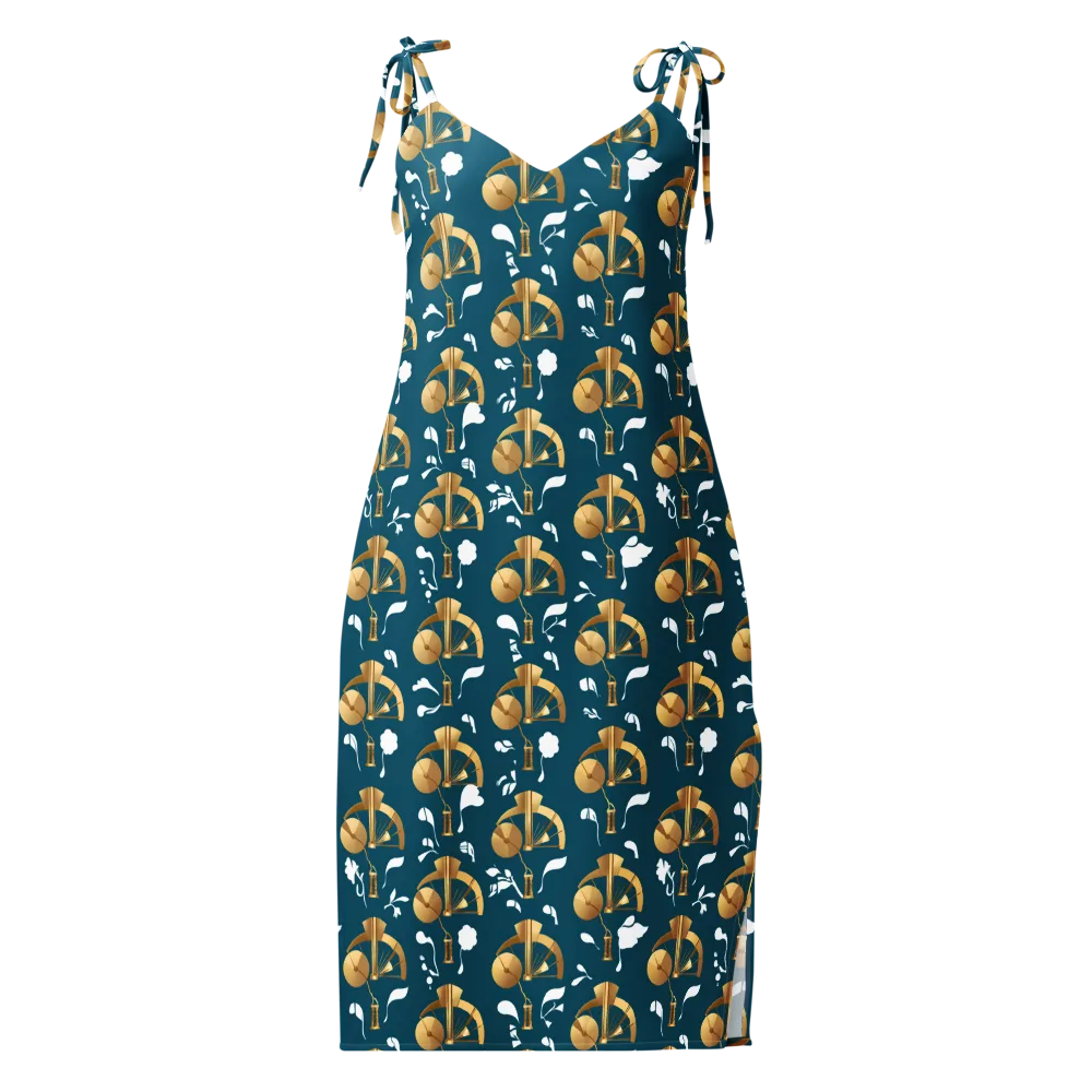 Gilded Soundscape on Slip Dress — Front