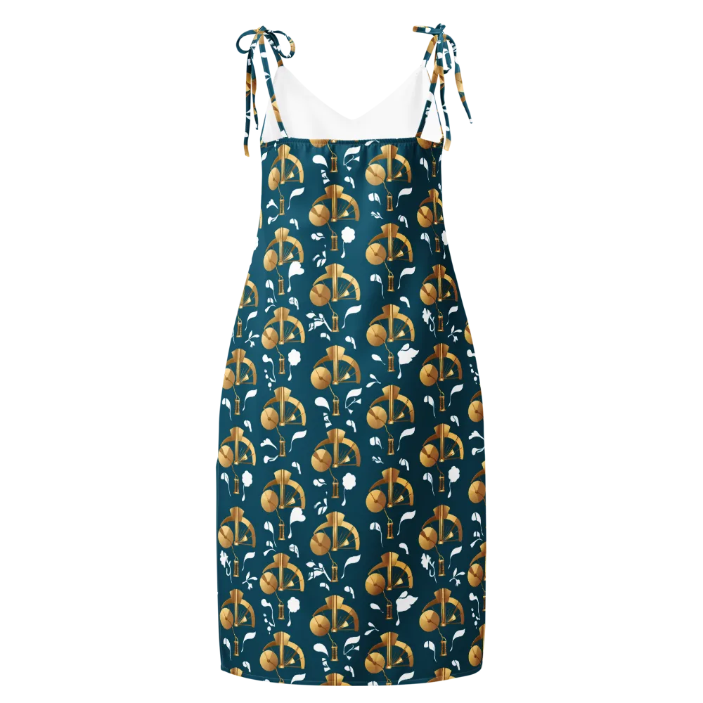 Gilded Soundscape on Slip Dress — Back