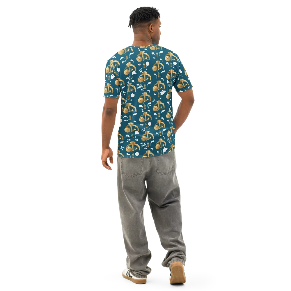 Gilded Soundscape on Men's Cotton Crew Neck T-Shirt — Back