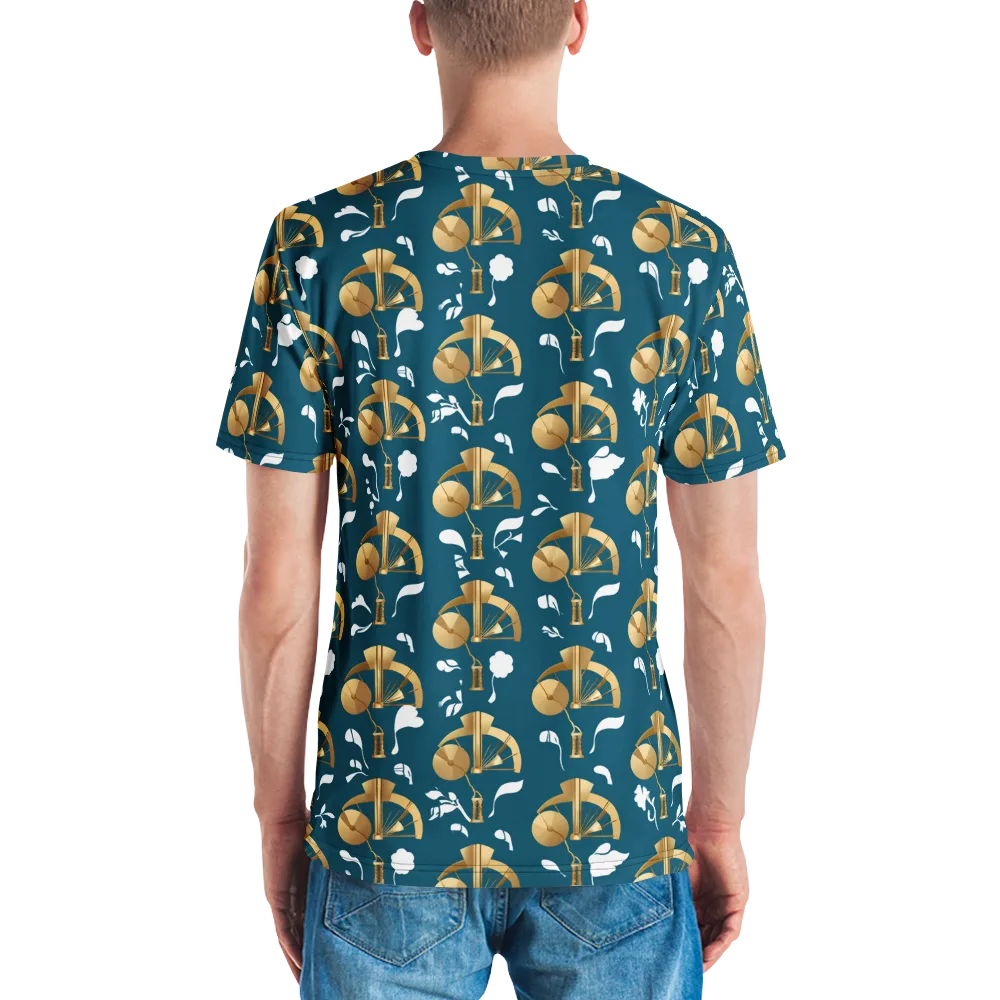 Gilded Soundscape on Men's Crew Neck T-Shirt — Back
