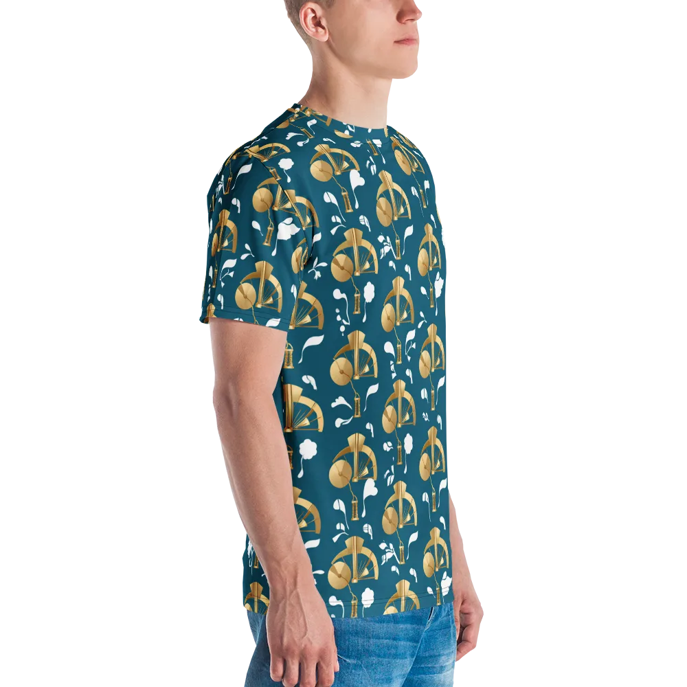 Gilded Soundscape on Men's Crew Neck T-Shirt — Right
