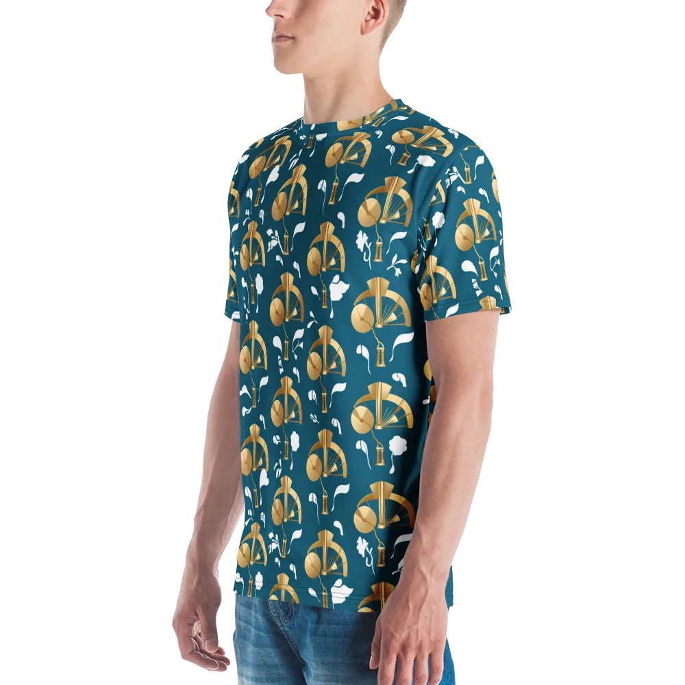Gilded Soundscape on Men's Crew Neck T-Shirt — Left