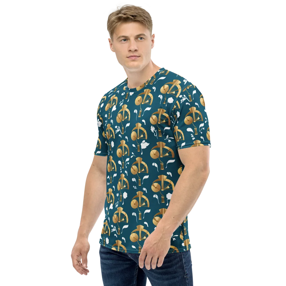 Gilded Soundscape on Men's Crew Neck T-Shirt — Left