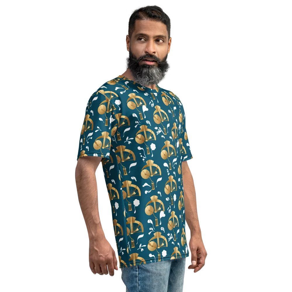 Gilded Soundscape on Men's Crew Neck T-Shirt — Right