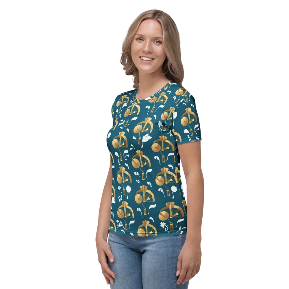 Gilded Soundscape on Women's Crew Neck T-Shirt — Left