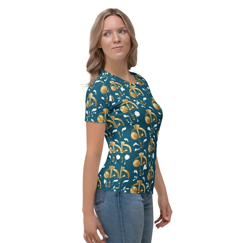 Gilded Soundscape on Women's Crew Neck T-Shirt — Right