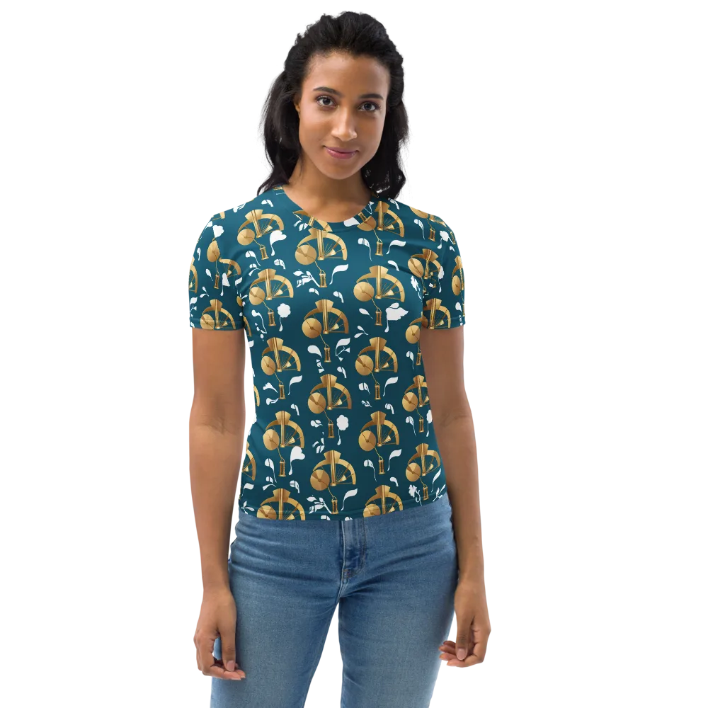 Gilded Soundscape on Women's Crew Neck T-Shirt — Front