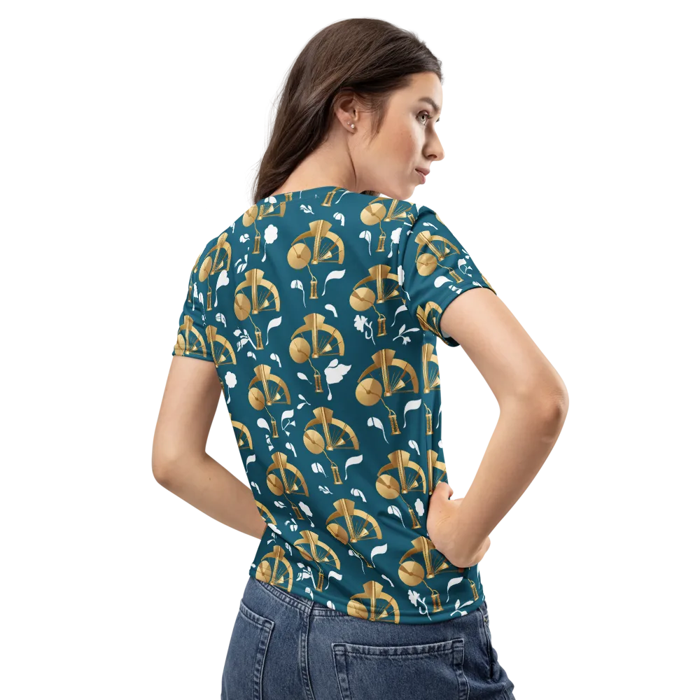 Gilded Soundscape on Women's Crew Neck T-Shirt — Back