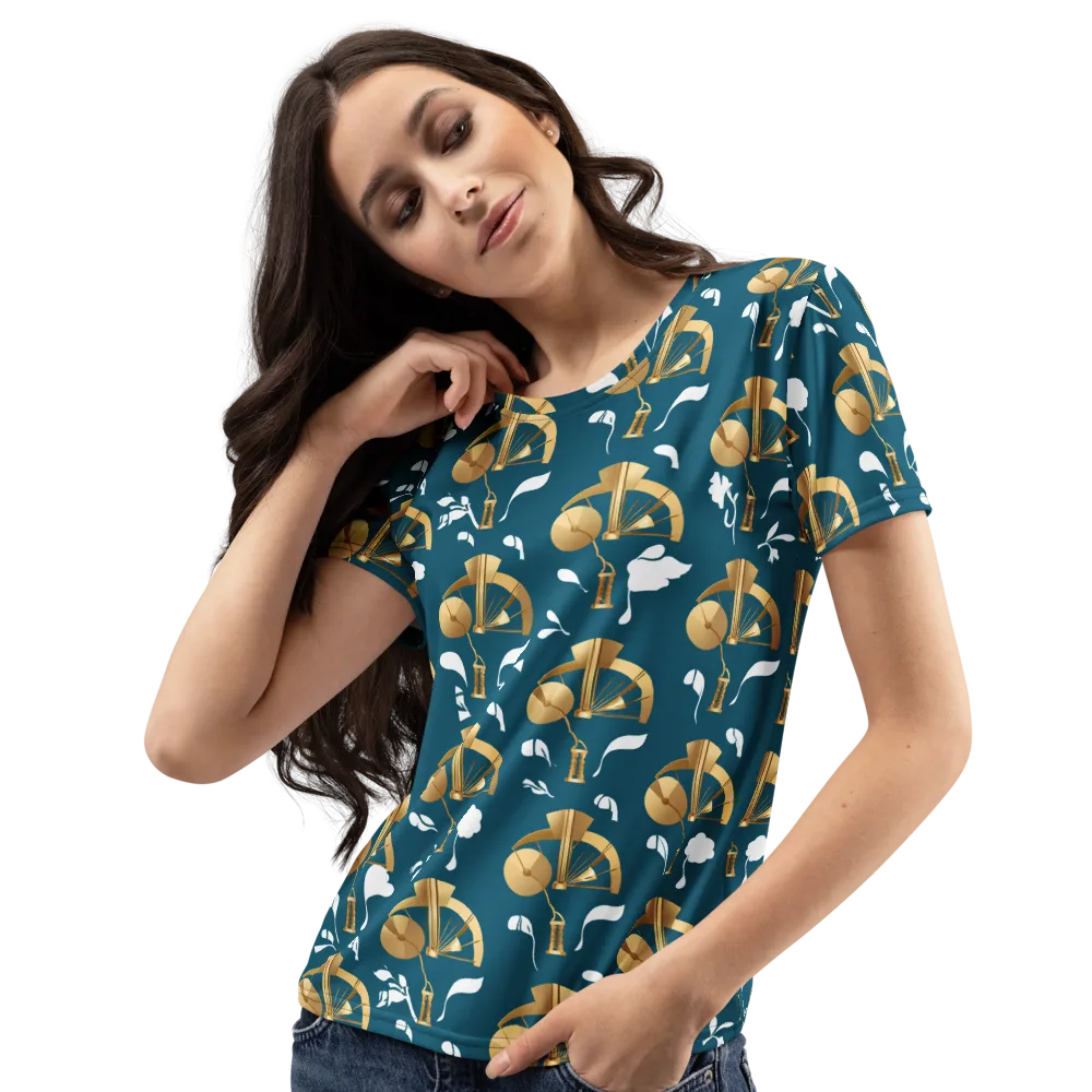 Gilded Soundscape on Women's Crew Neck T-Shirt — Left Front