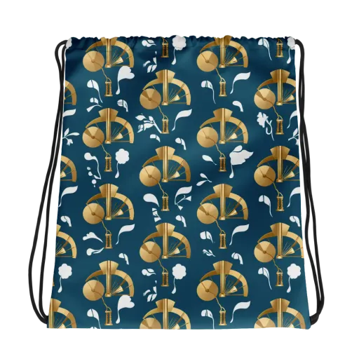 Gilded Soundscape on a Drawstring Bag